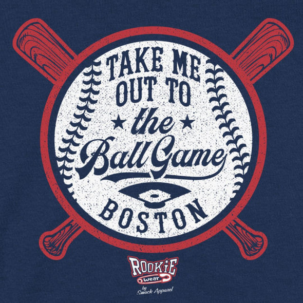 Take Me Out To the Ball Game Baby Apparel for Boston Baseball Fans (NB-7T)