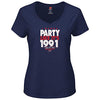 Minnesota Baseball Fans. I Wanna Party Like It's 1991. Navy Ladies Shirt (XS-2X)