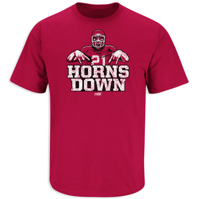 Horns Down (Anti-Texas) Shirt | Oklahoma College Apparel