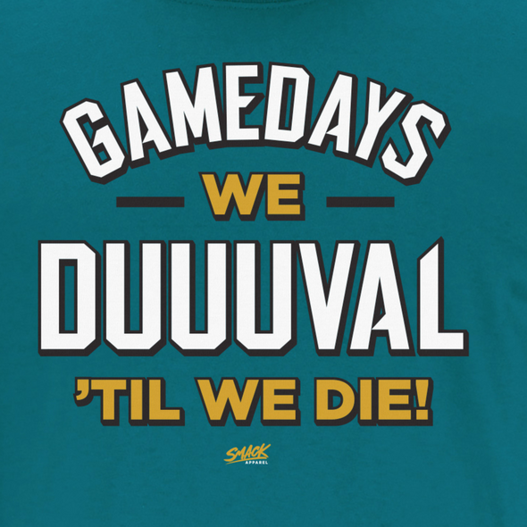 Gamedays We Duuuval T-Shirt for Jacksonville Football Fans (SM-2XL)