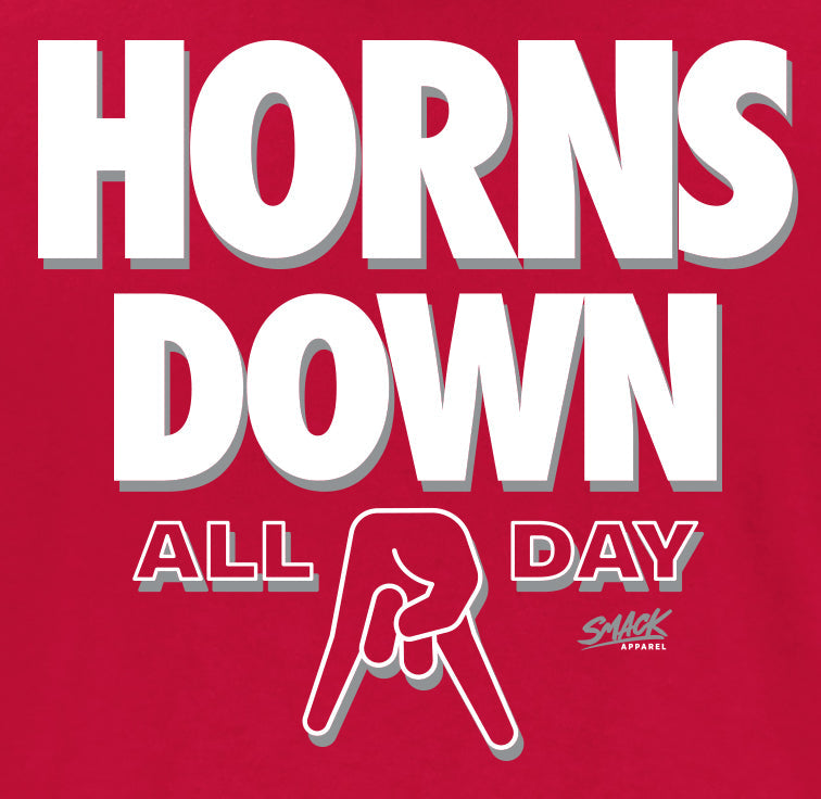 Smack Apparel "Talkin' The Talk Horns Down" Texas A&M Fan T-Shirt (Maroon, XX-Large)