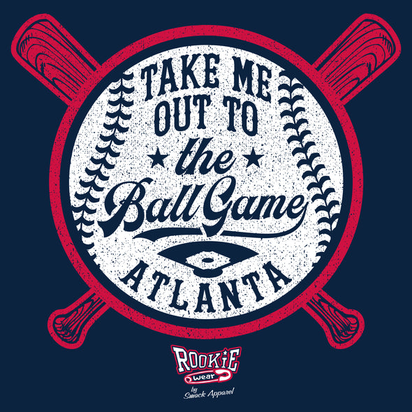 Take Me Out To the Ball Game Baby Apparel for Atlanta Baseball Fans (NB-7T)