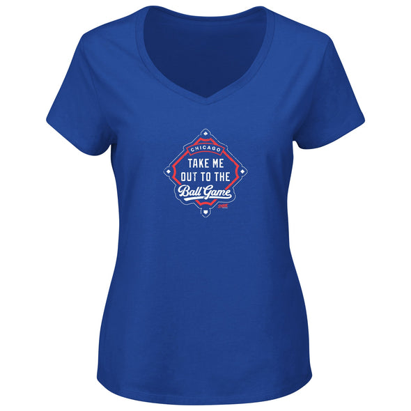 chicago-baseball-bgvn-ladies v-neck