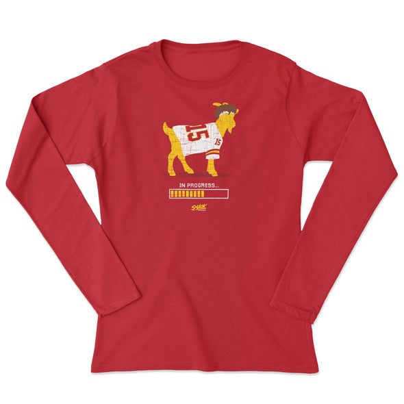 G.O.A.T. In Progress Ladies T-Shirt (GOAT) for Kansas City Football Fans