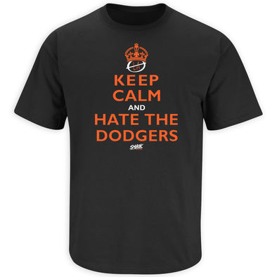 San Francisco Baseball Fans. Keep Calm Black T Shirt (S-5X)