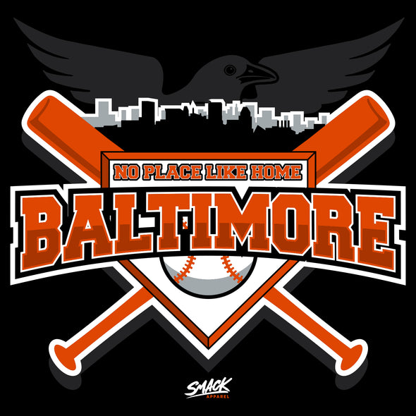 No Place Like Home T-Shirt for Baltimore Baseball Fans (SM-5XL)