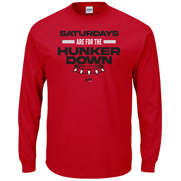 Saturdays Are For the  Hunker Down T-Shirt for Georgia Football Fans