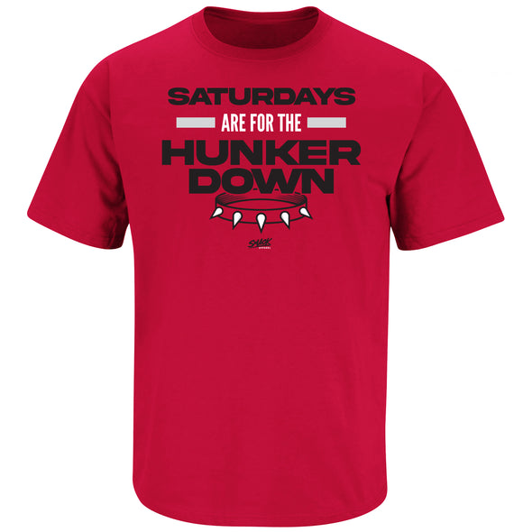 Saturdays Are For the  Hunker Down T-Shirt for Georgia Football Fans
