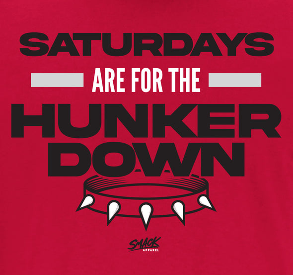 Saturdays Are For the  Hunker Down T-Shirt for Georgia Football Fans