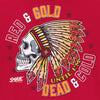 Red and Gold Till I'm Dead and Cold Shirt for Kansas City Football Fans