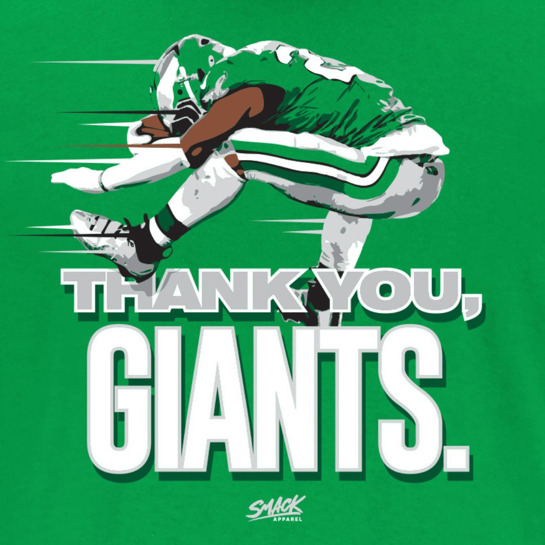 Thank You, Giants T-Shirt for Philadelphia Football Fans (SM-5XL
