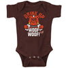 Drink Up Woof Woof! | Unlicensed Cleveland Pro Football Baby Bodysuits or Toddler Tees