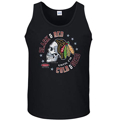 Smack Apparel Black & Red 'Til I'm Cold & Dead | Chicago Pro Hockey Fan Apparel XL / Tank Top / Black