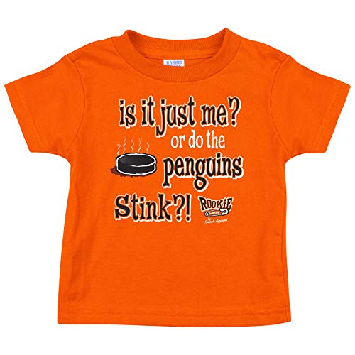 Rookie Wear By Philadelphia Hockey Fans. is It Just Me? Or do The Penguins Stink?! Orange Onesie (NB-18M) or Toddler Tee (2T-4T)