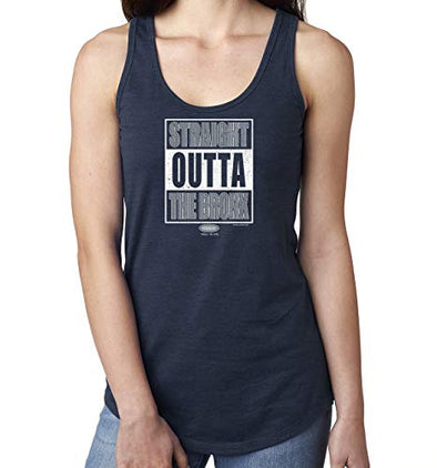 New York Baseball Fans. Straight Outta The Bronx Navy Ladies Shirt (Sm-2x)