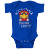 Rookie Wear By Kansas Basketball Fans. Rock Chalk Drink On! Royal Onesie (NB-18M) or Toddler Tee (2T-4T)