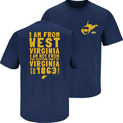 West Virginia Football Fans. I'm from West Virginia. Navy T Shirt