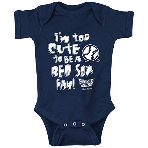 New York Baseball Fans (NYY). I'm Too Cute Baby Bodysuit (NB-18M) or Toddler Tee (2T-4T) (Rookie Wear by Smack Apparel)