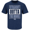 New York Baseball Fans. Straight Outta The Bronx Navy T-Shirt