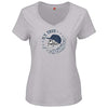 New York Baseball Fans. NY True 'til The Day I'm Through Grey Ladies Shirt (Sm-2x)