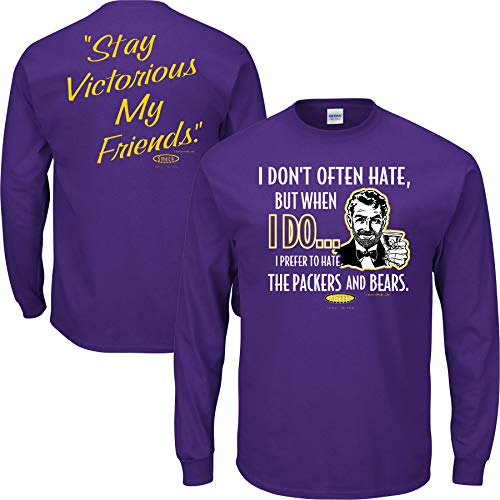 Minnesota Pro Football Apparel | Shop Unlicensed Minnesota Gear | I Don't Often Hate (Anti-Packers and Anti-Bears) Shirt