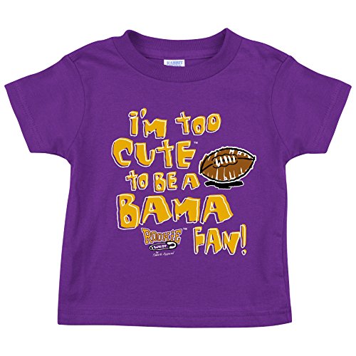 LSU Football Fans. I'm Too Cute Purple (Anti-Bama) Onesie (NB-18M) & Toddler Tee (2T-4T)
