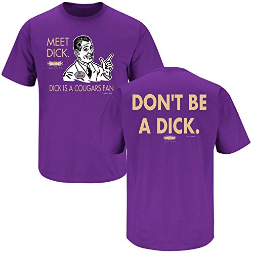 Washington Football Fans. Don't Be A Dick. (Anti- Cougar) Purple T Shirt (Sm-5X)