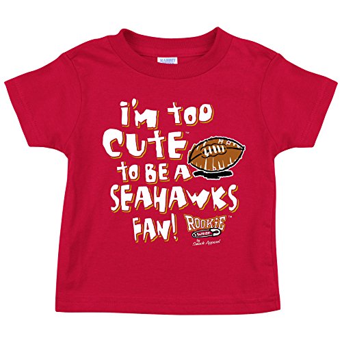 Too Cute to Be a Seahawks Fan! Baby Bodysuit or Toddler T-Shirt
