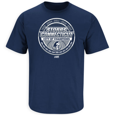 Storrs Connecticut  City of Champions Shirt | UCONN Basketball Fan Apparel