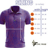 Fore Fans Gator Print Golf Shirt for Men | Blue/Orange Men's Golf Polo T-Shirt