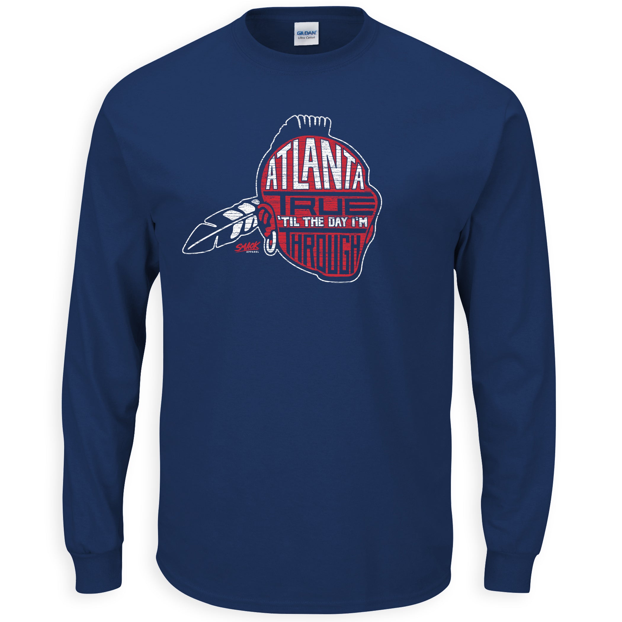 Smack Apparel Atlanta Baseball Fans - Baseball in Atlanta Shirt Small / Navy