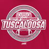 Tuscaloosa City of Champions T-Shirt for Alabama College Football Fans