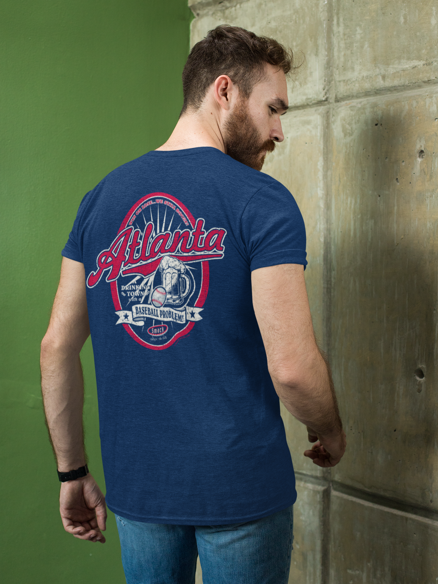 St. Louis Pro Baseball Apparel | St. Louis A Drinking Town with A Baseball Problem Shirt Short Sleeve / Large / Red