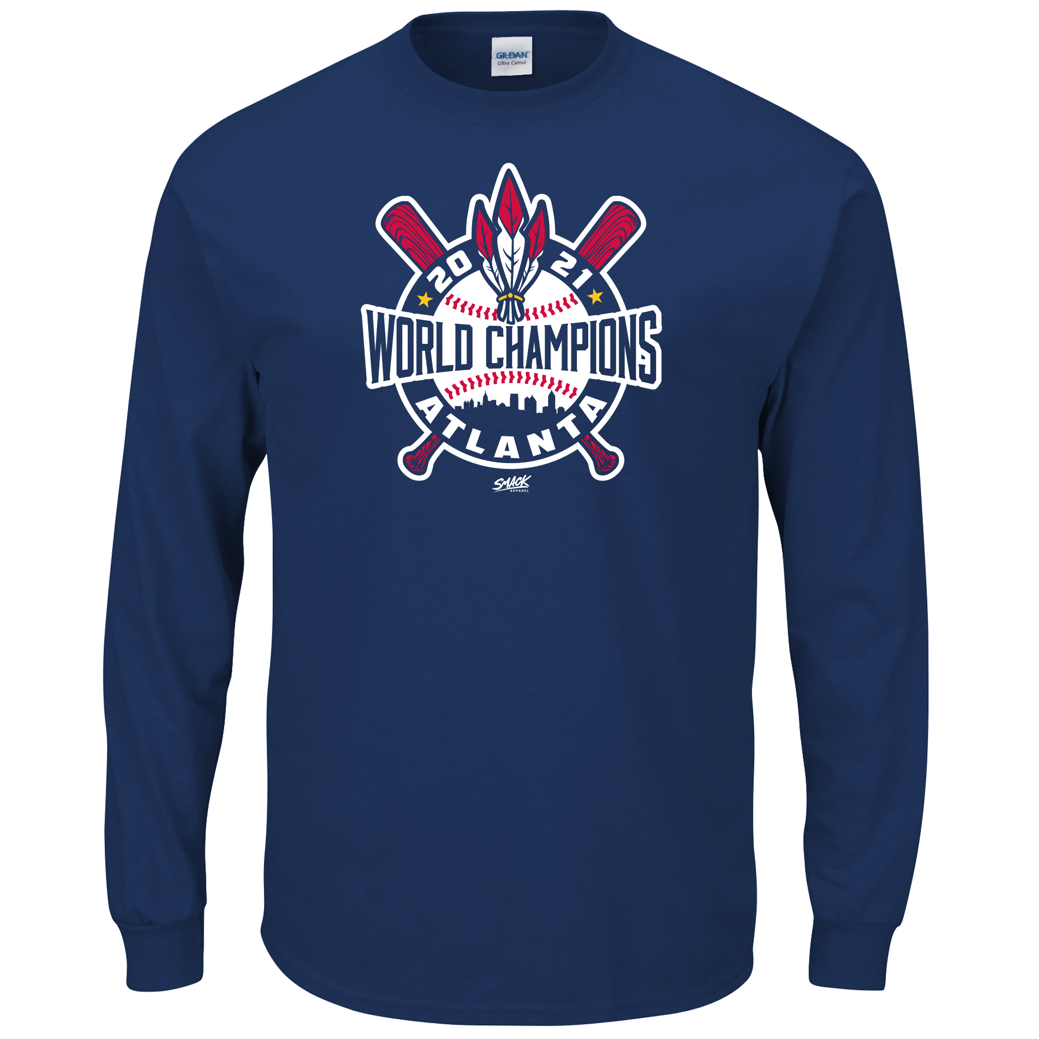 World Champions Baseball/Feather Shirt for Atlanta Baseball Fans – Smack  Apparel