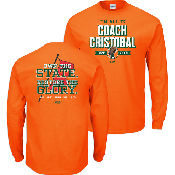 Coach Cristobal Miami Hurricanes Shirt