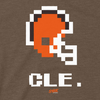Retro (8-bit) Helmet T-Shirt for Cleveland Football Fans