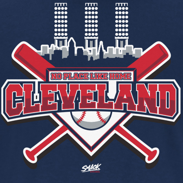 No Place Like Home T-Shirt for Cleveland Baseball Fans | Unlicensed Cleveland Baseball Gear