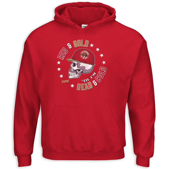 Red and Gold Till I'm Dead and Cold T-Shirt | San Francisco Fan Apparel