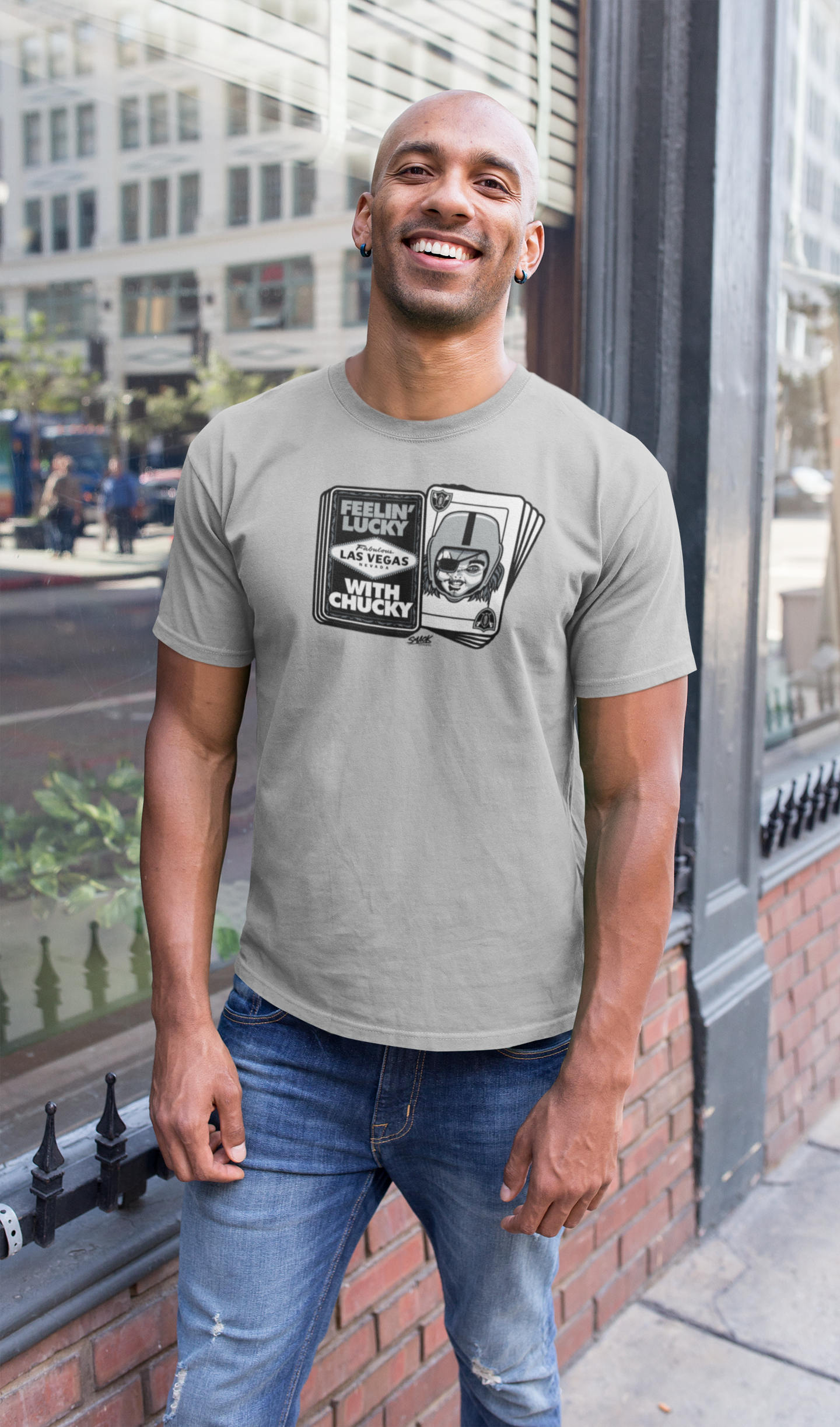 Regular Fit T-shirt - Grey marl/Las Vegas Raiders - Men