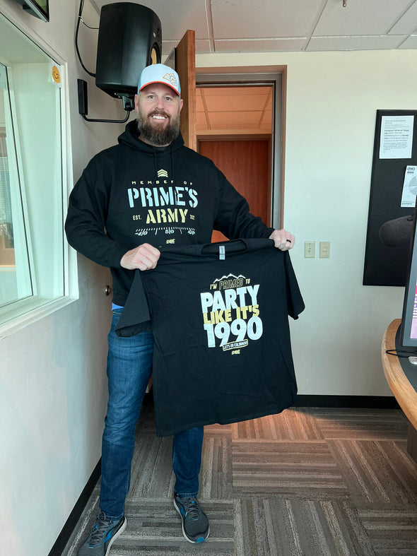 Primed to Party Like It's 1990 T-Shirt for Colorado College Fans