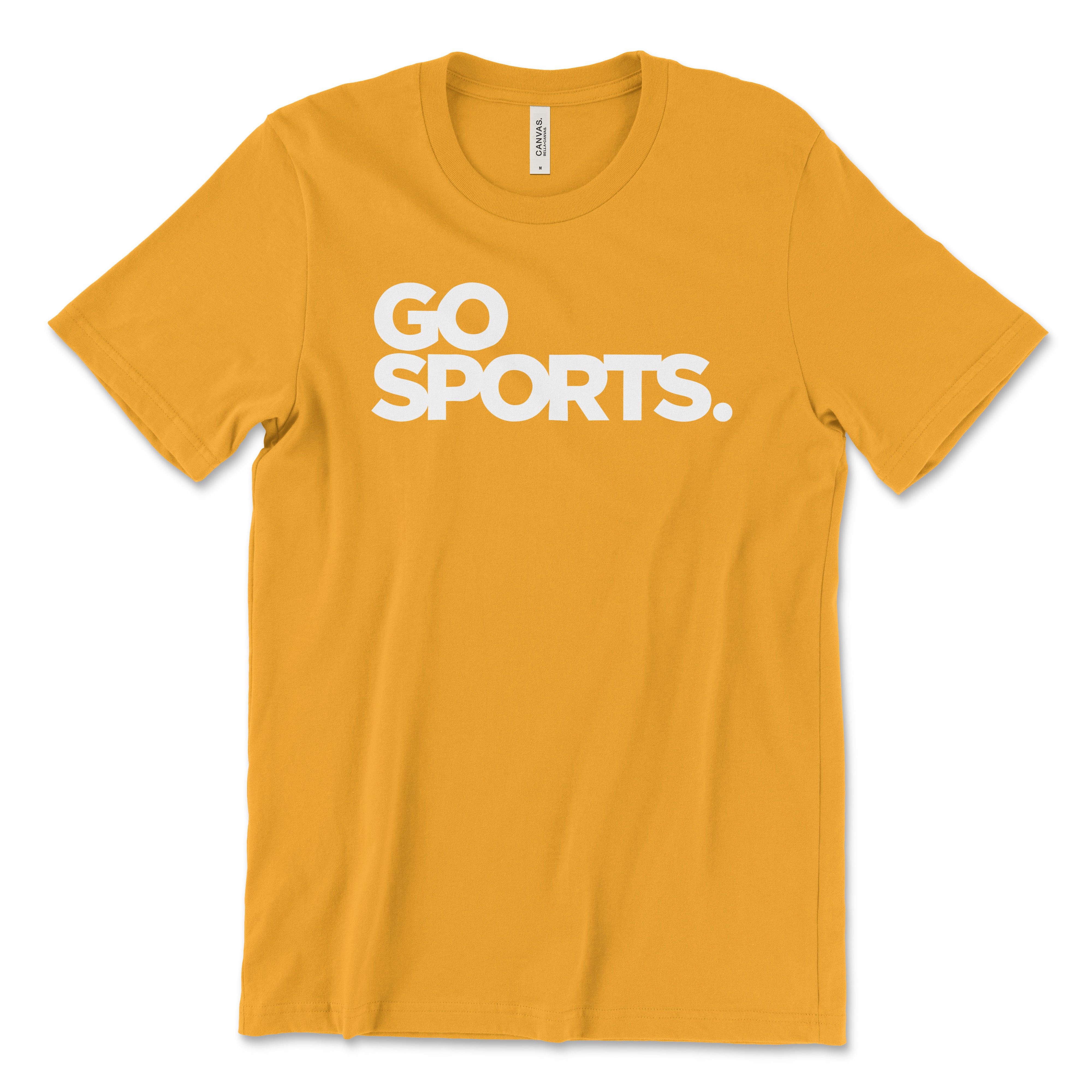 GO SPORTS. Bella Unisex T Shirt and Crops for Sports Fans Smack Apparel