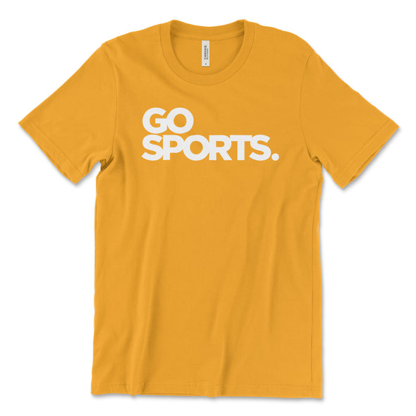 GO SPORTS. Bella Unisex T-Shirt and Crops for Sports Fans