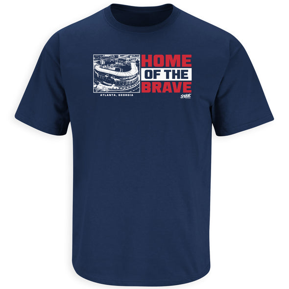 Home of the Brave T-Shirt for Atlanta Baseball Fans