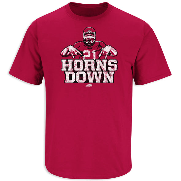 Horns Down (Anti-Texas) Shirt | Oklahoma College Apparel