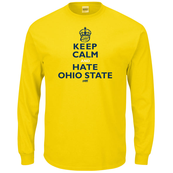 Michigan College Sports Apparel | Shop Unlicensed Michigan Gear | Keep Calm and Hate Ohio State Shirt