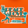 Peace, Love, Touchdowns T-Shirt for Miami Football Fans | Miami Football Fan Gear
