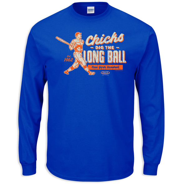 Chicks Dig the Long Ball Shirt | New York Pro Baseball Apparel | Shop Unlicensed New York Gear