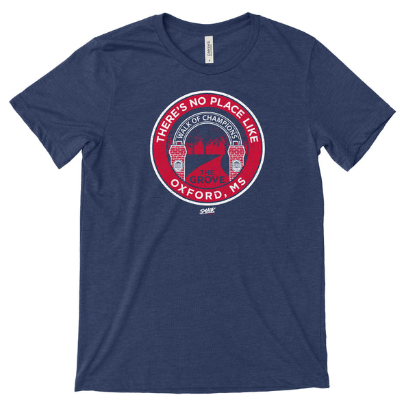 No Place Like Oxford/The Grove T-Shirt for Ole Miss College Fans