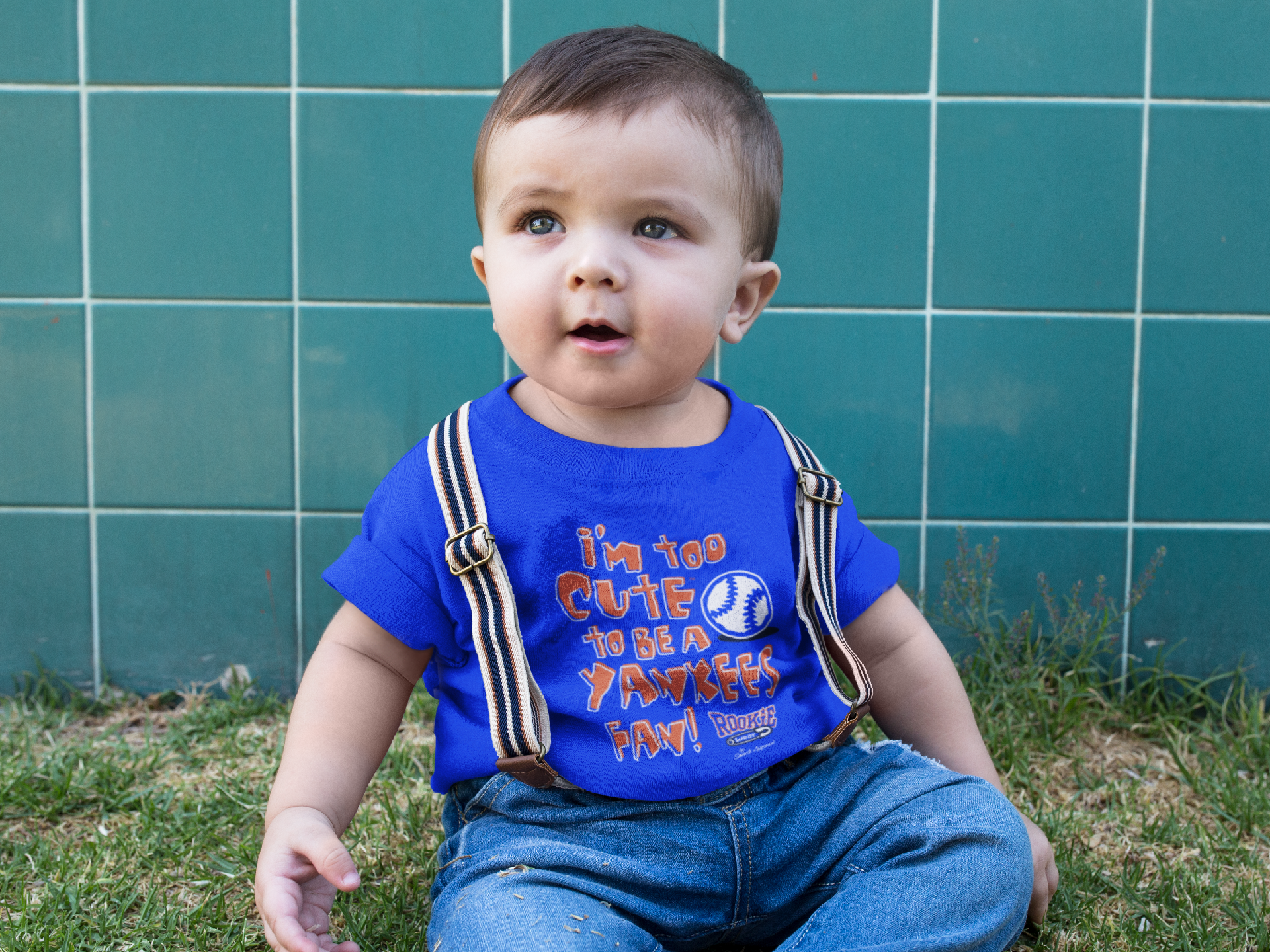 New York Baseball Fans (NYM). Too Cute Royal Onesie (NB-18M) Or Toddler Tee  (2T-4T)