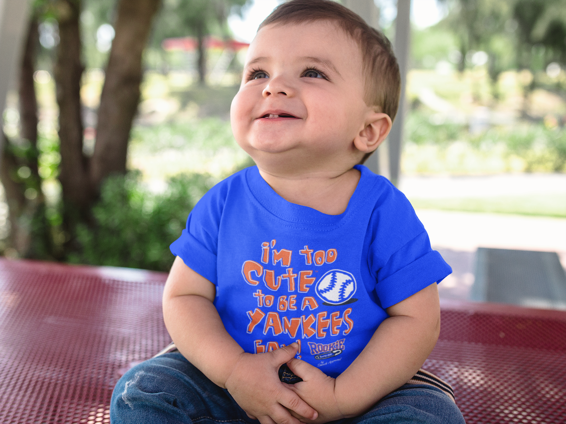 New York Baseball Fans (NYM). Too Cute Royal Onesie (NB-18M) Or Toddler Tee  (2T-4T)